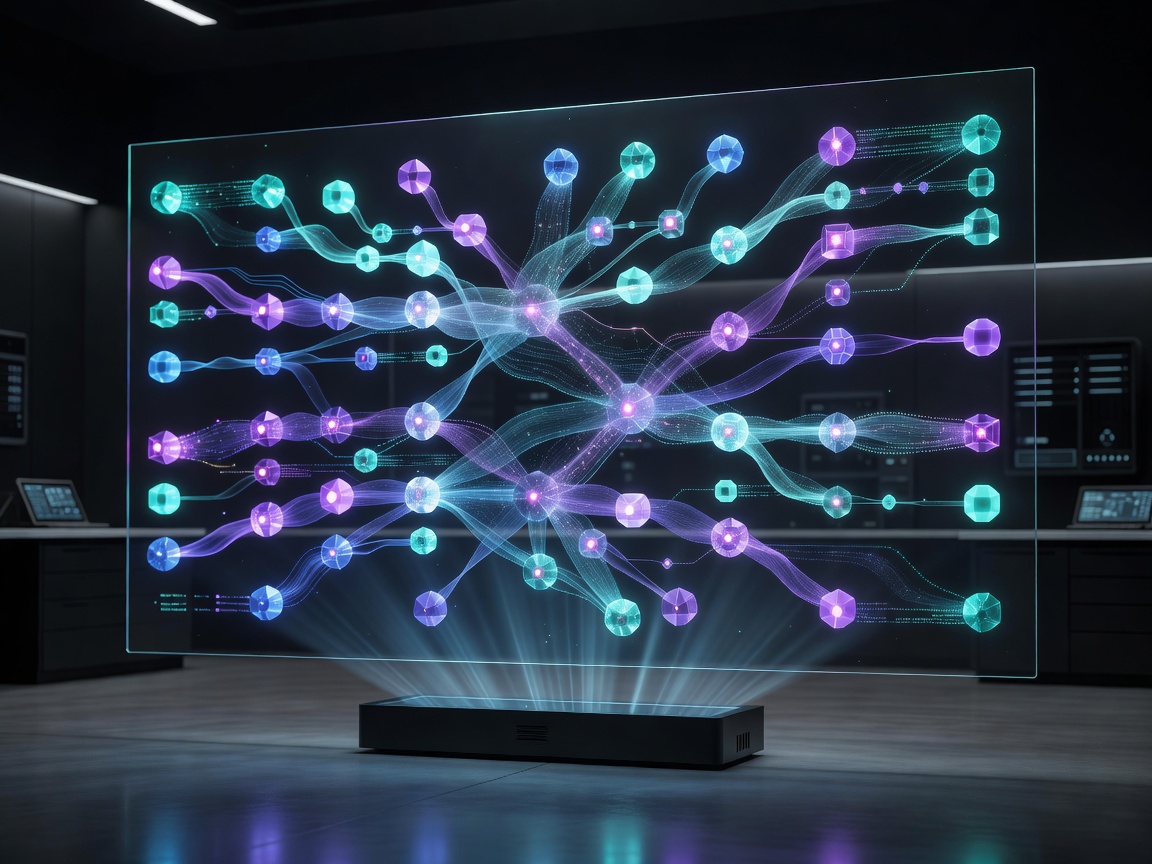Synthetic content provenance graph rendering on spatial display with gold vector highlights